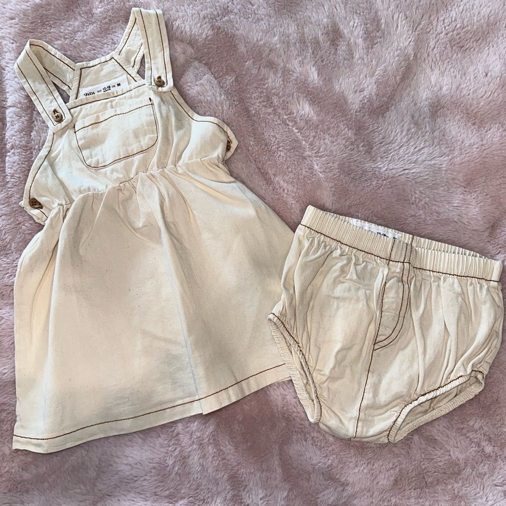 CONTRASTING TOPSTITCHING TWILL DRESS